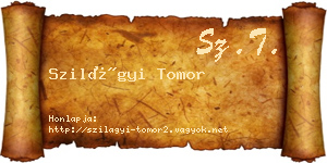 Szilágyi Tomor névjegykártya